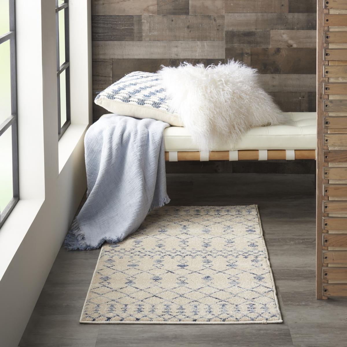 Palermo Runner PMR03 in beige blue by Nourison&nbsp;66x230cm – image 4