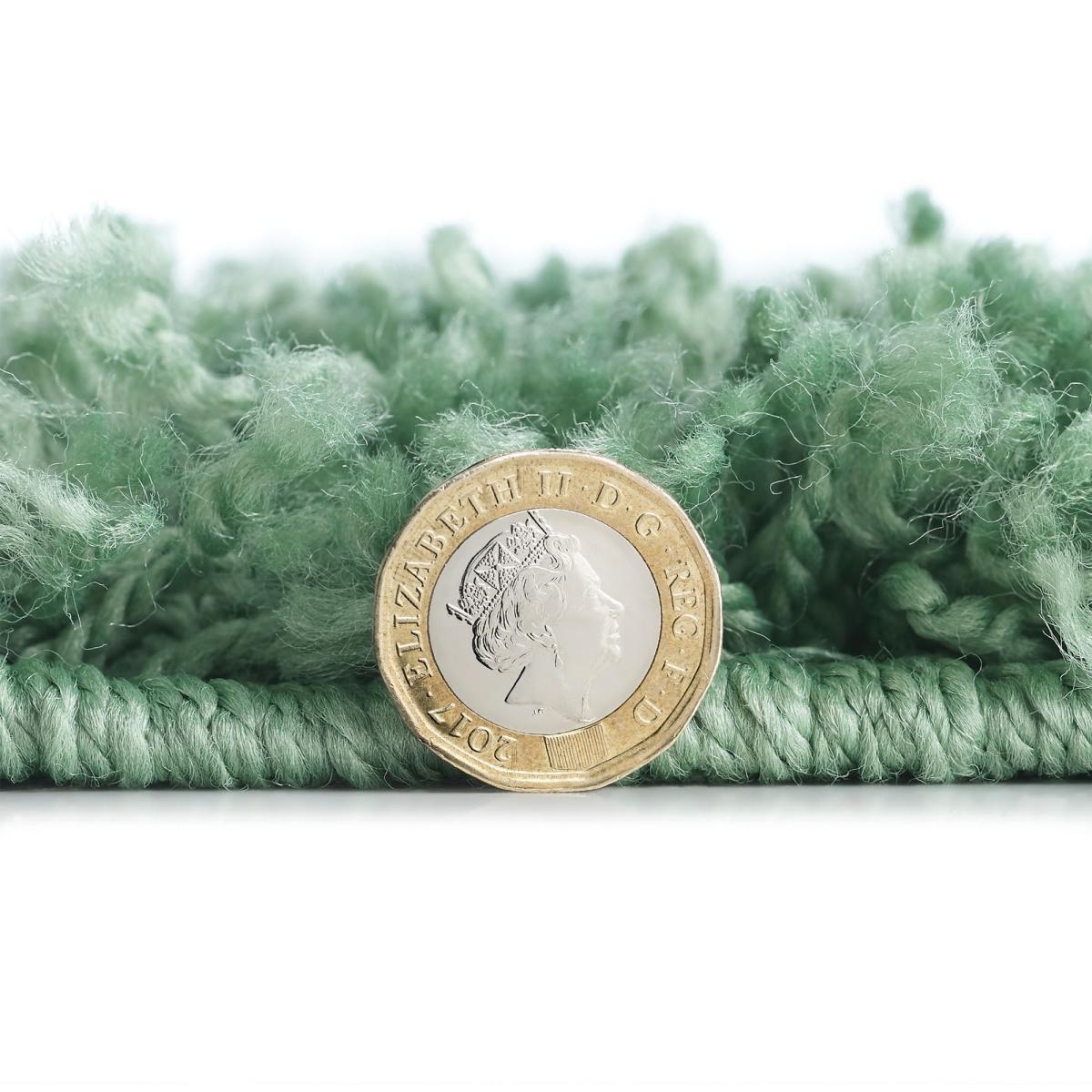 Isla Shaggy Plain Modern Runner in Sage Green 67x220cm – image 5