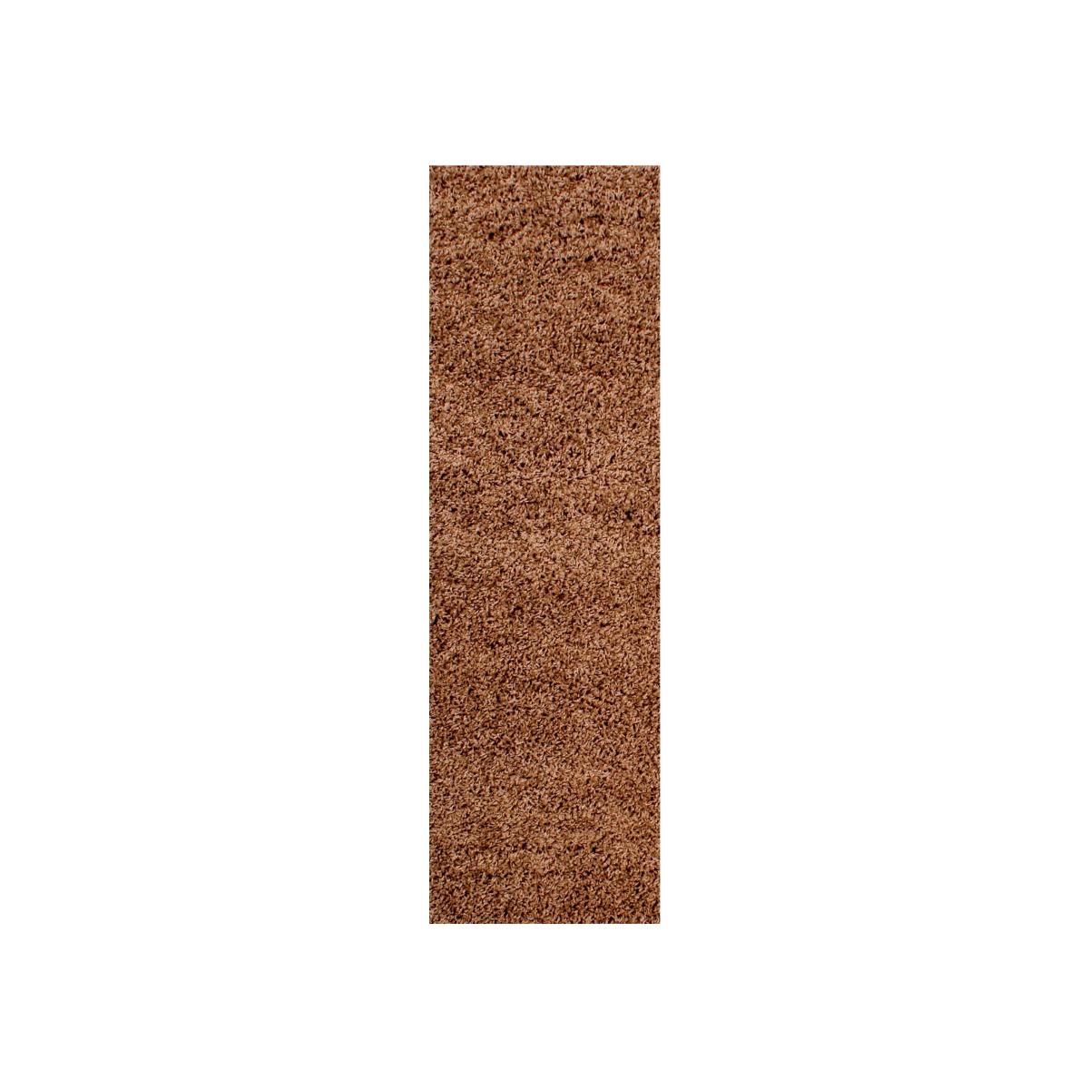 Retro Plain Shaggy Runner in Beige – image 1