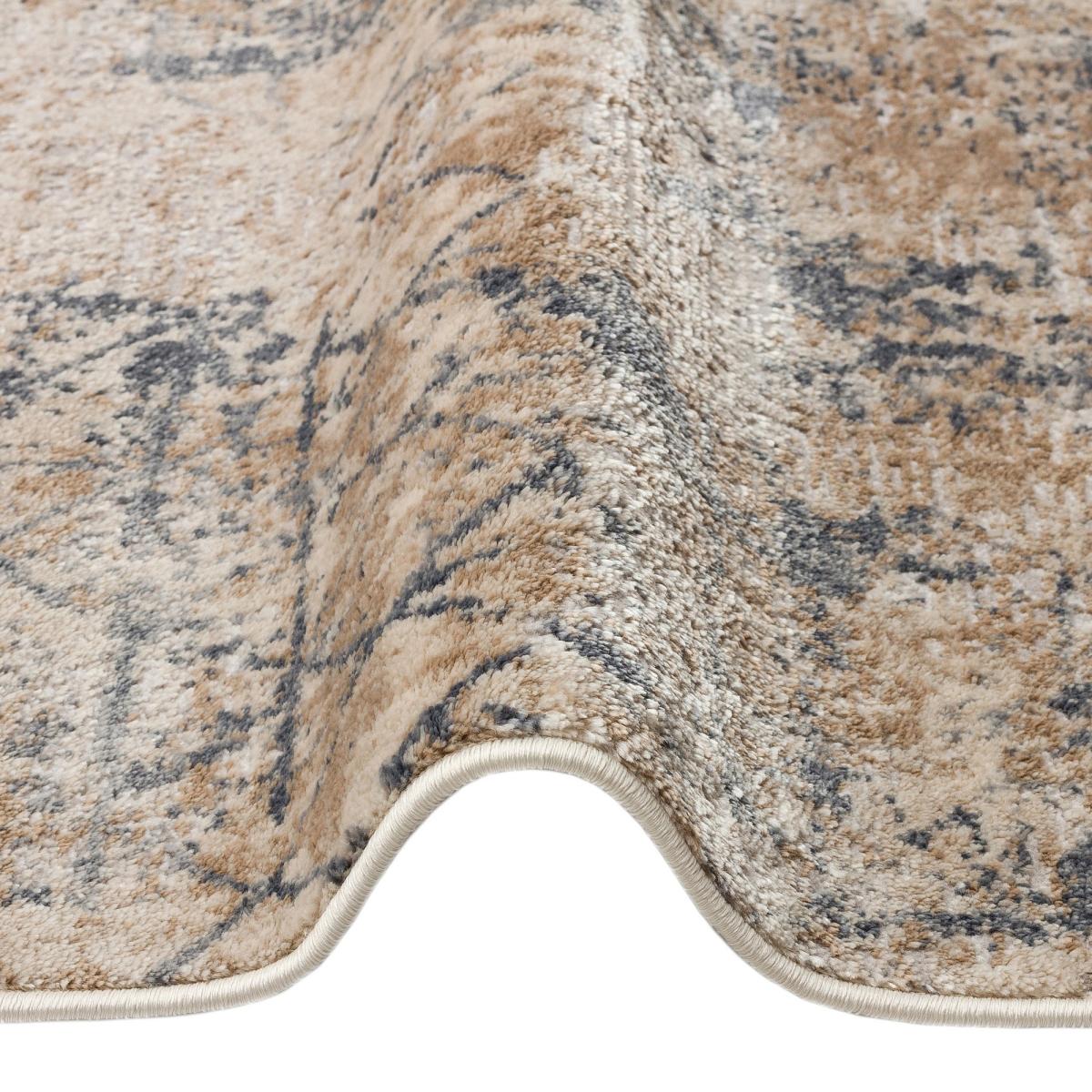 Luzon Abstract Runner Rug By Concept Loom LUZ804 in Ivory Taupe Beige – image 2