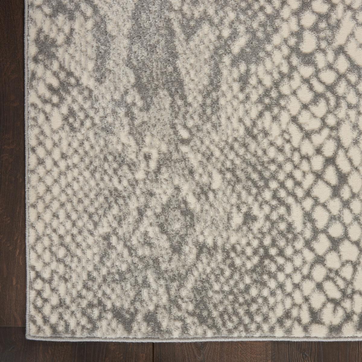 Solace Designer Hallway Runner SLA06 in Ivory Grey by Nourison 69x221cm – image 2