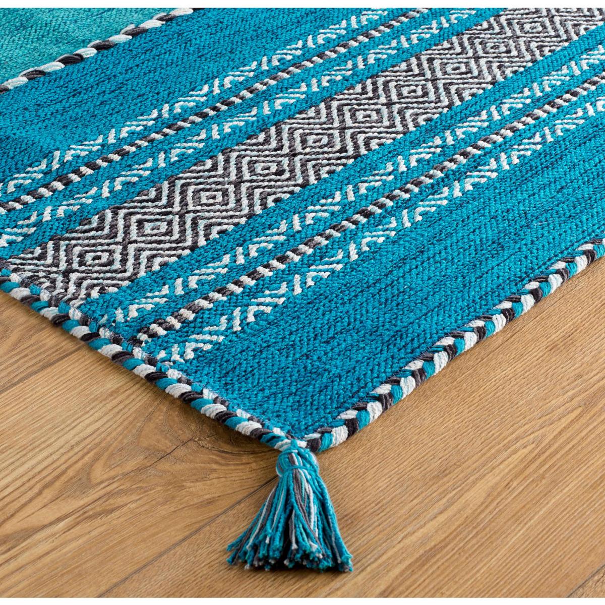 Kelim Hallway Runners in Teal – image 2