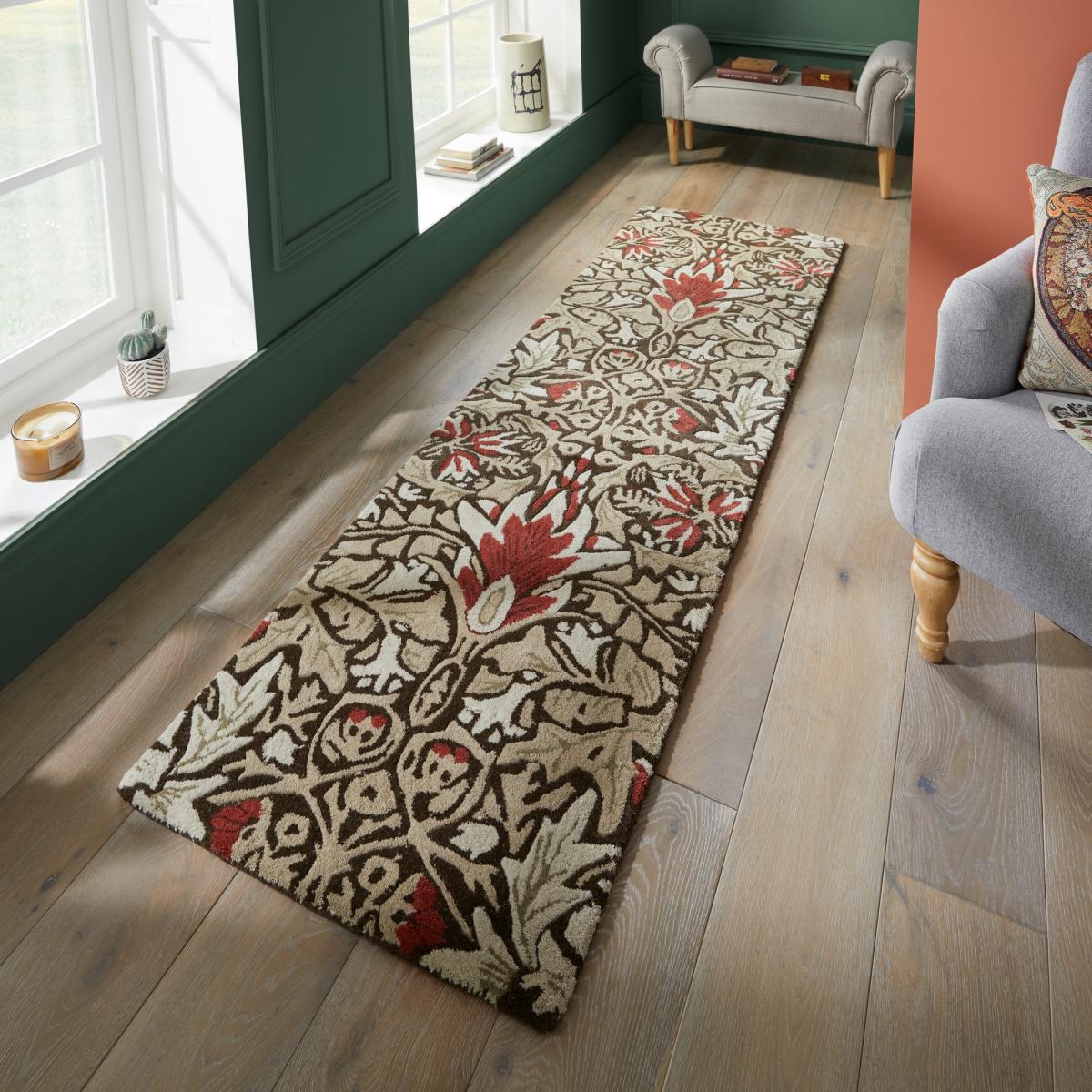 Snakeshead Runner Rugs 127200 in Chocolate Spice by William Morris – image 1