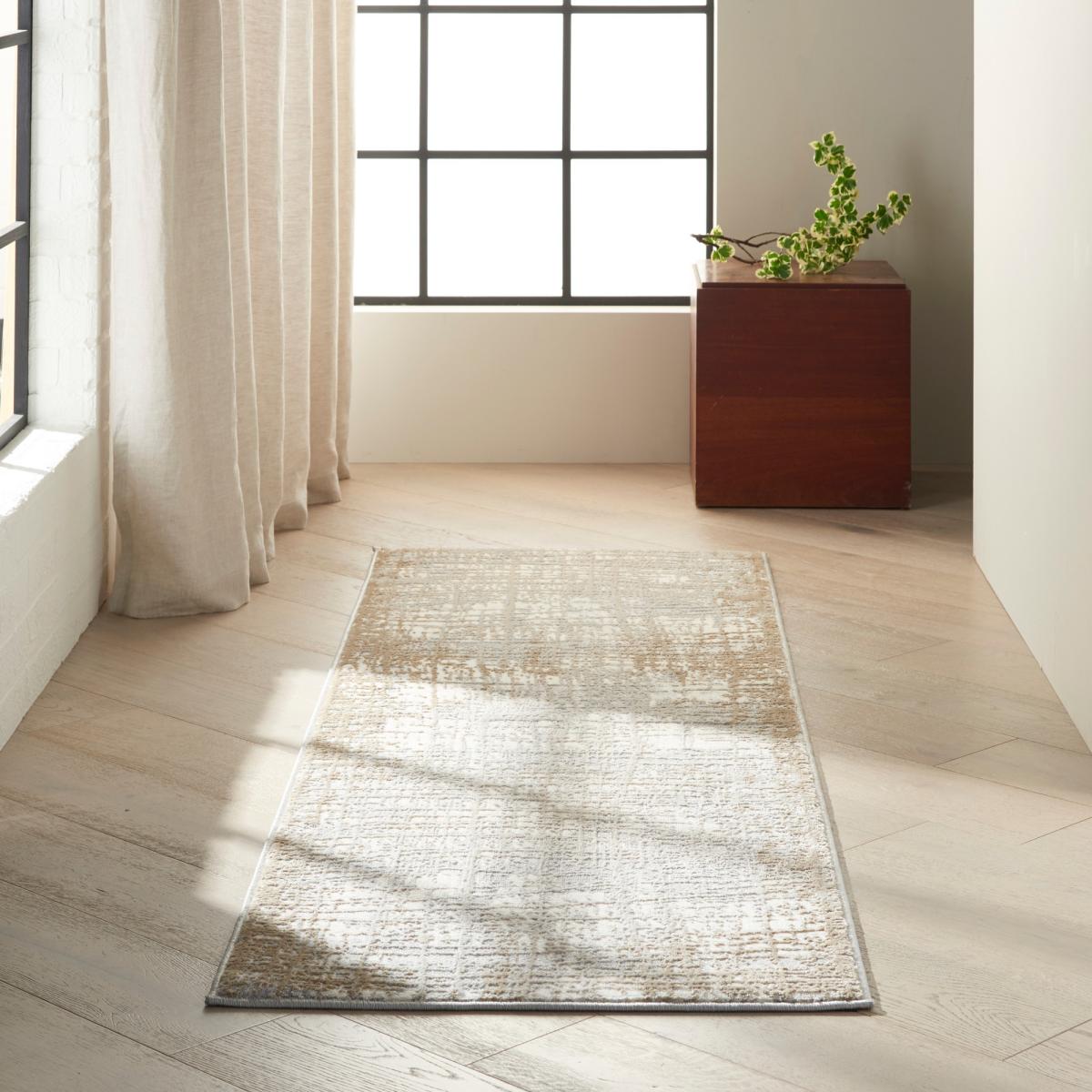 Calvin Klein Rush Designer Hallway Runner CK950 Ivory Taupe 221x69cm – image 1