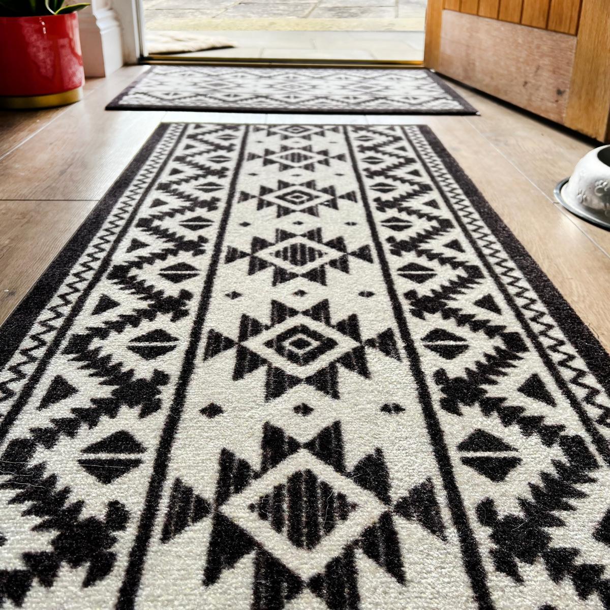 My Tribal Washable Indoor Runner in Black 50x150cm – image 2