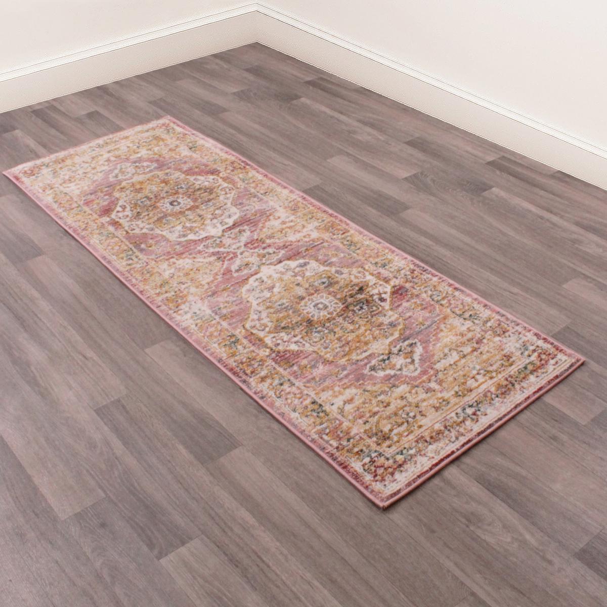 Nova 9047 Traditional Runner Rugs in Terracotta Orange – image 2