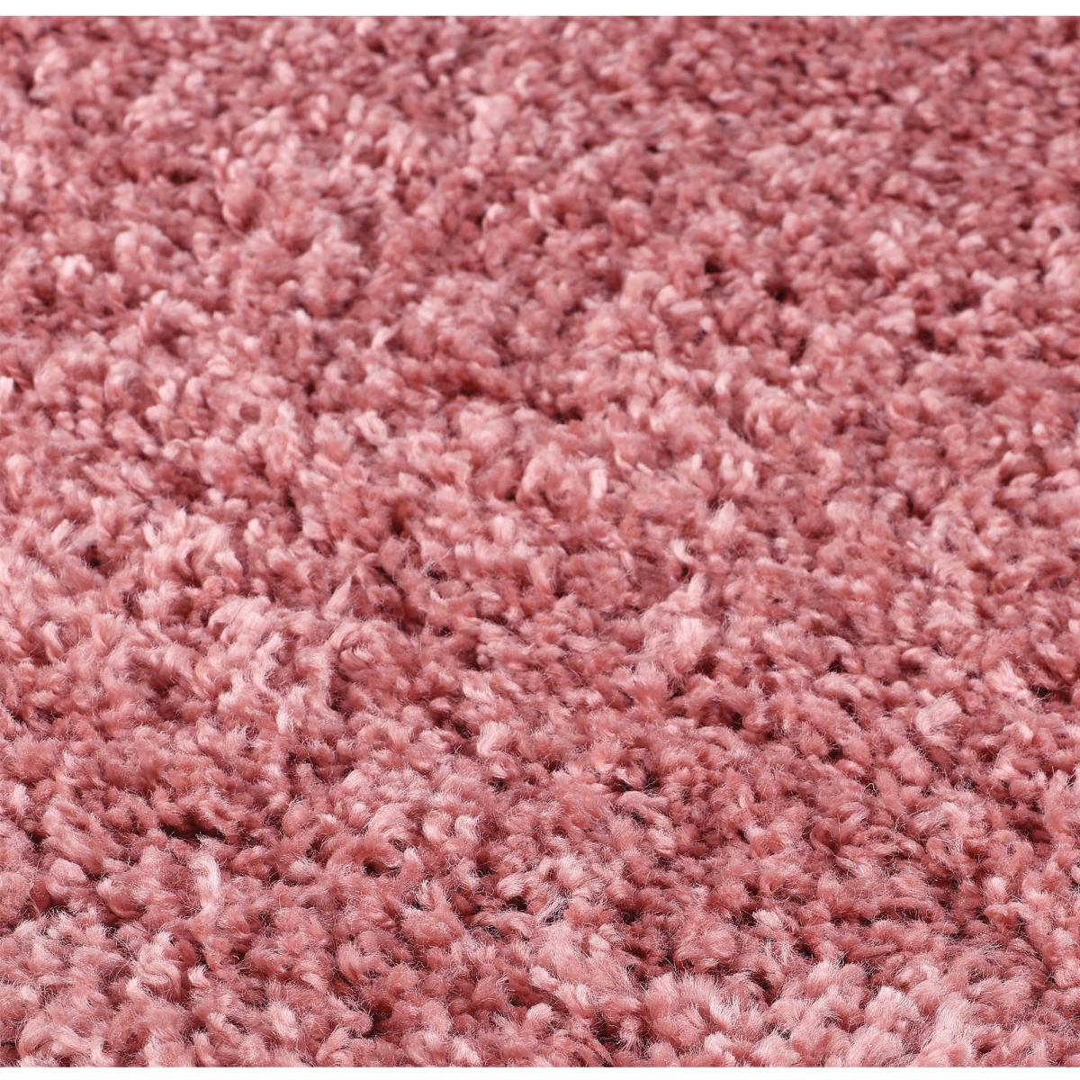 Isla Shaggy Plain Modern Runner in Pink 67x220cm – image 3