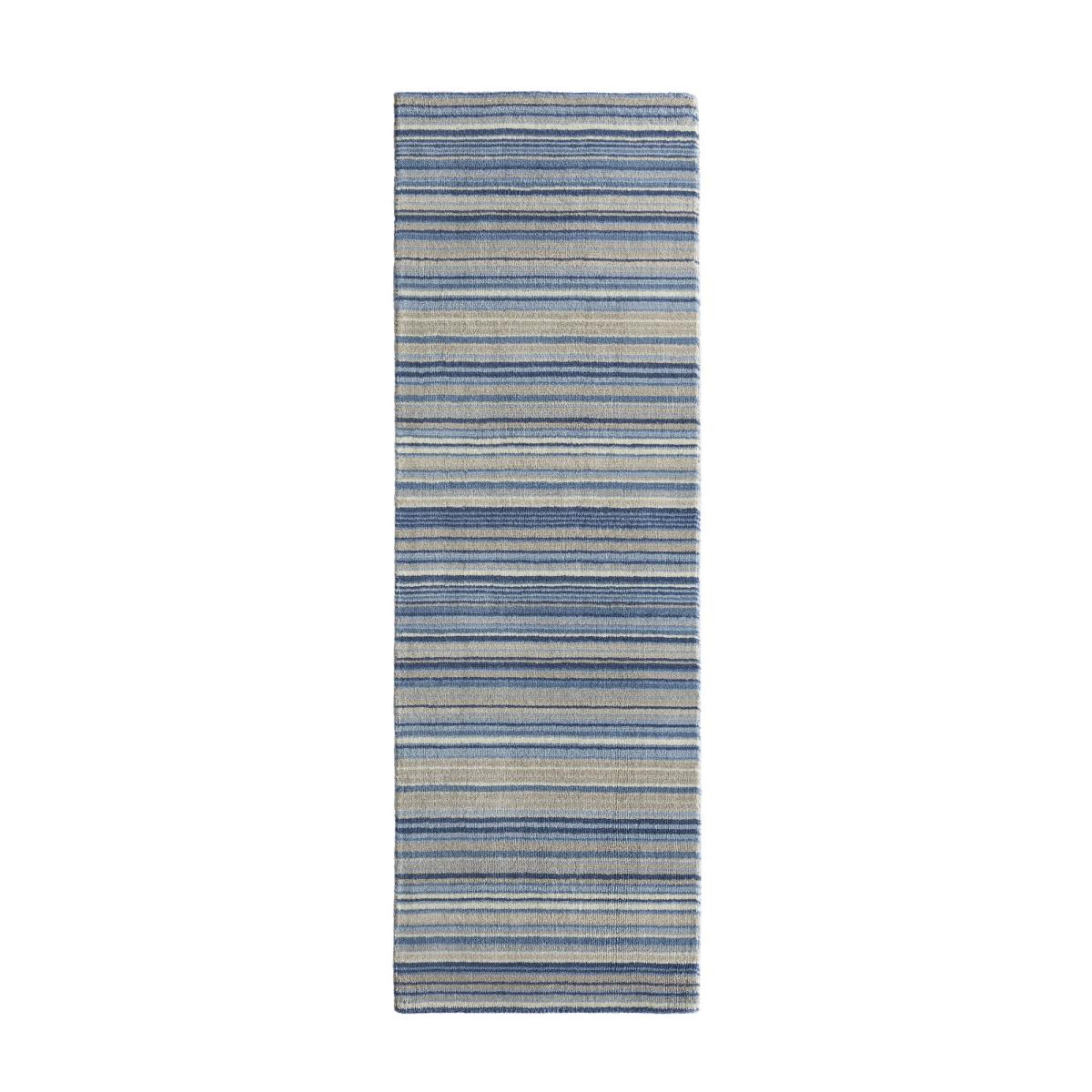 Fine Stripes Modern Wool Hallway Runner in Blue&nbsp;67x200cm – image 5