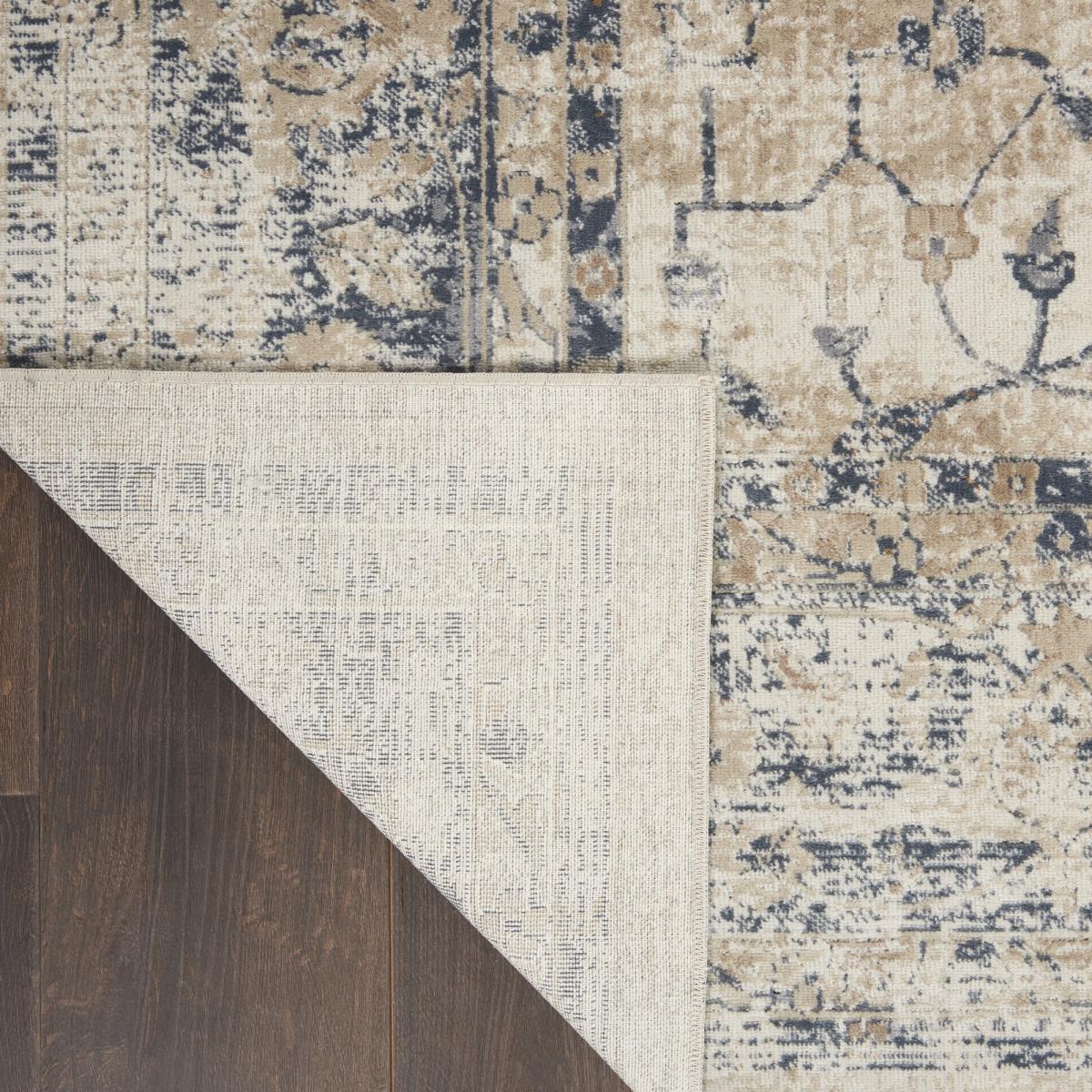 Malta Hallway Runners MAI11 by Kathy Ireland in Ivory and Blue – image 2