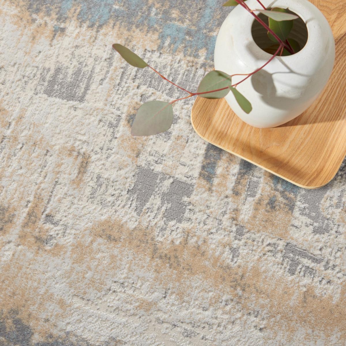 CK005 Enchanting ECH02 Runner Rug by Calvin Klein in Ivory Seaglass – image 2