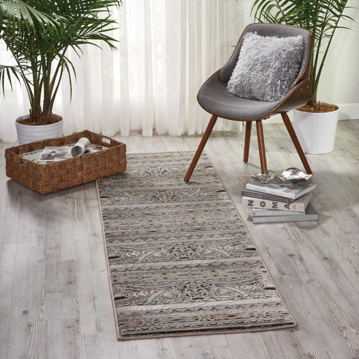 Karma Hallway Runners KRM03 in Stone – image 2