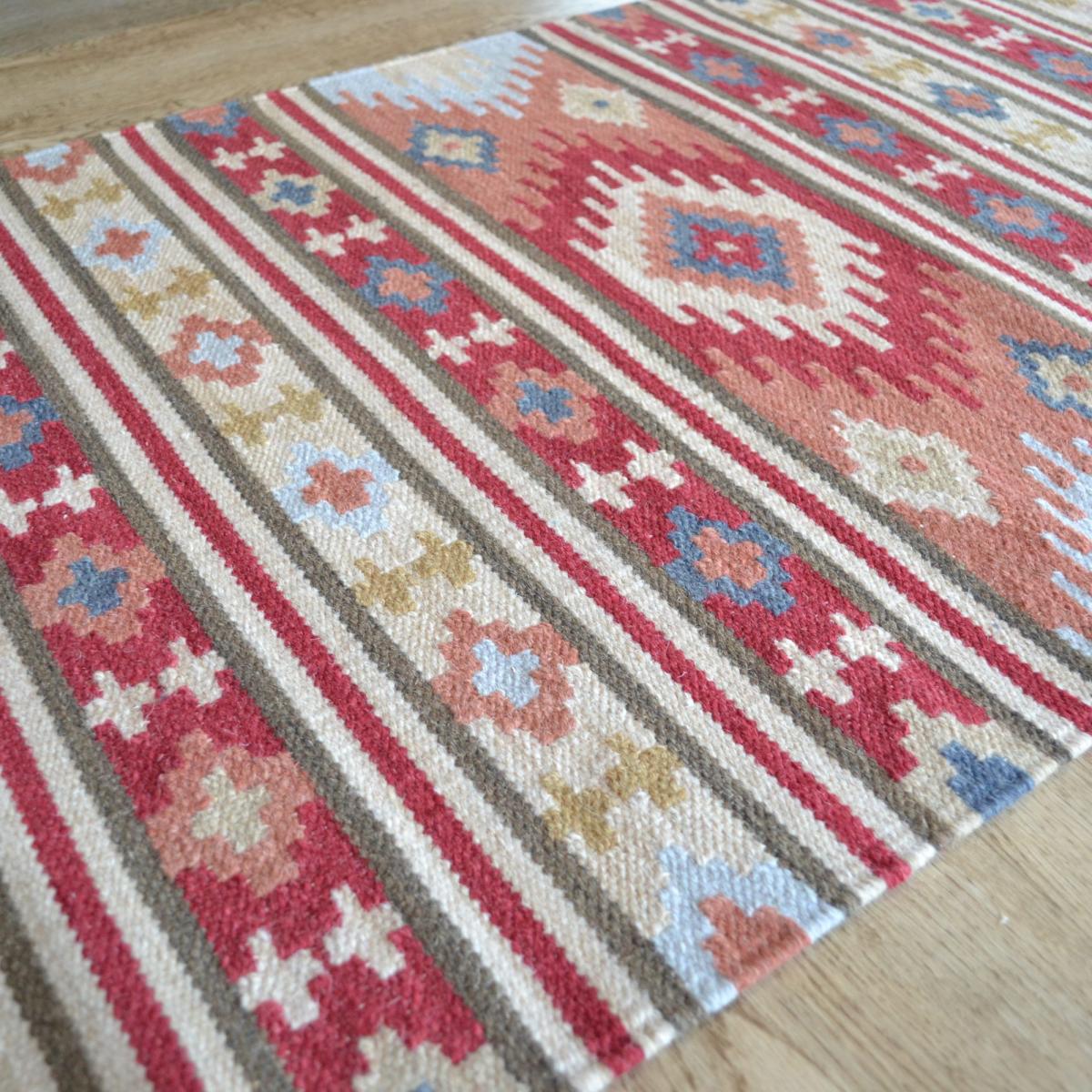 Hippie Kelim 07 Traditional Tribal Warm Brown Multi Wool Runner 70x240cm – image 4
