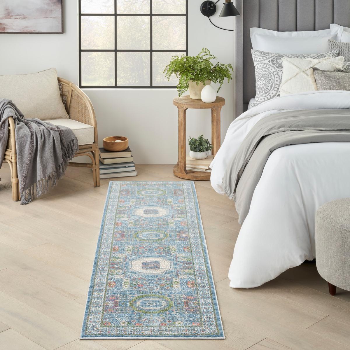 Ankara Global Hallway Runners ANR17 in Ivory Light Blue – image 1