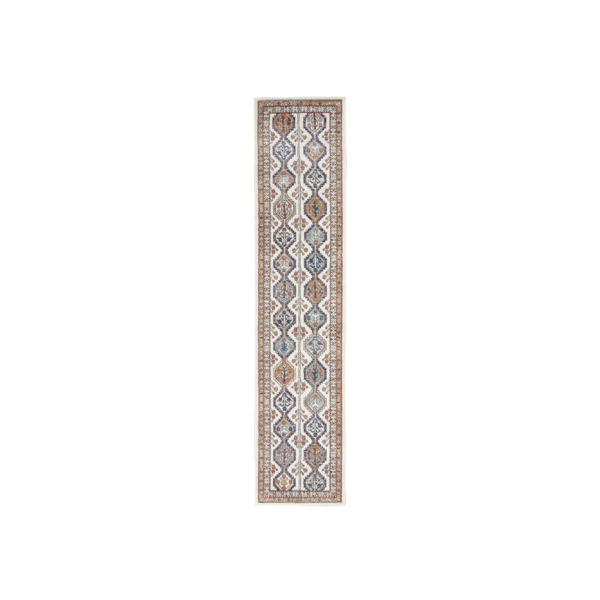 Quarry QUA15 Traditional Distressed Runner Rugs in Ivory Multi – image 1
