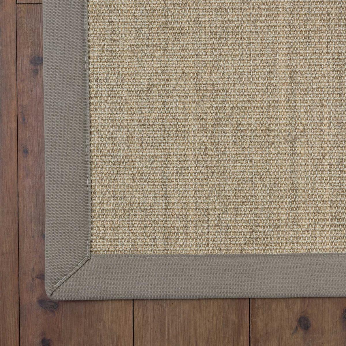 Boucle Sesame Natural Fibre Sisal Bordered Runner Rugs – image 1