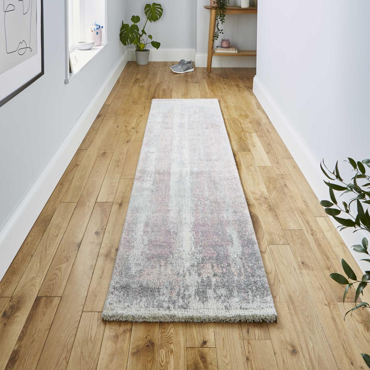Brooklyn 8595 Hallway Runners in Grey Pink – image 1