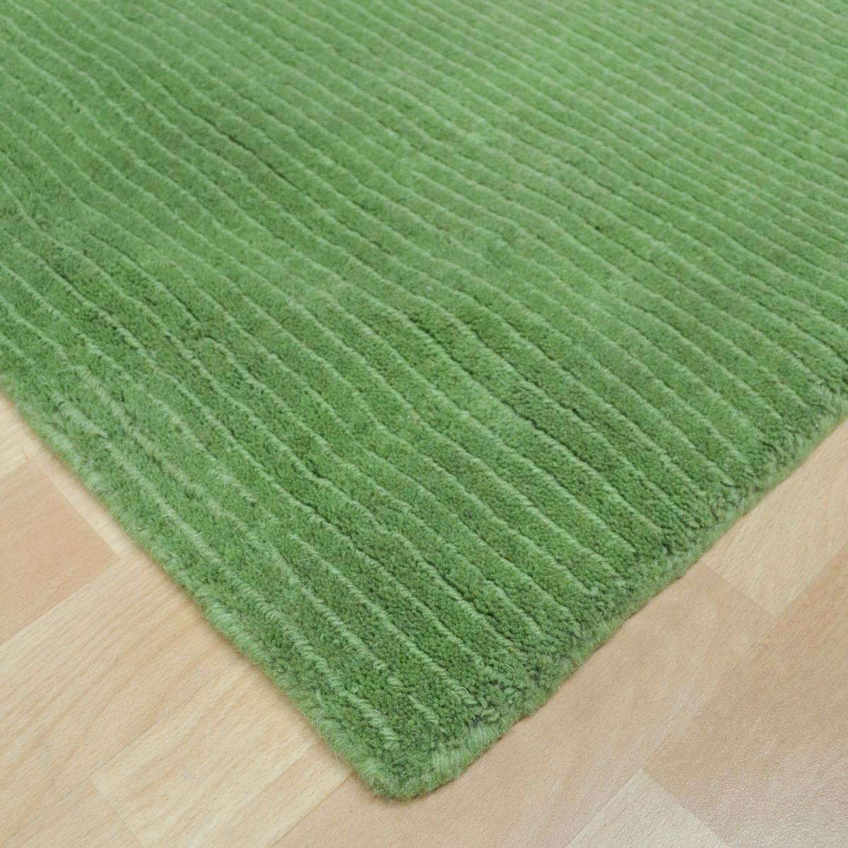Pinstripe Hallway Runners CM07 in Green – image 2