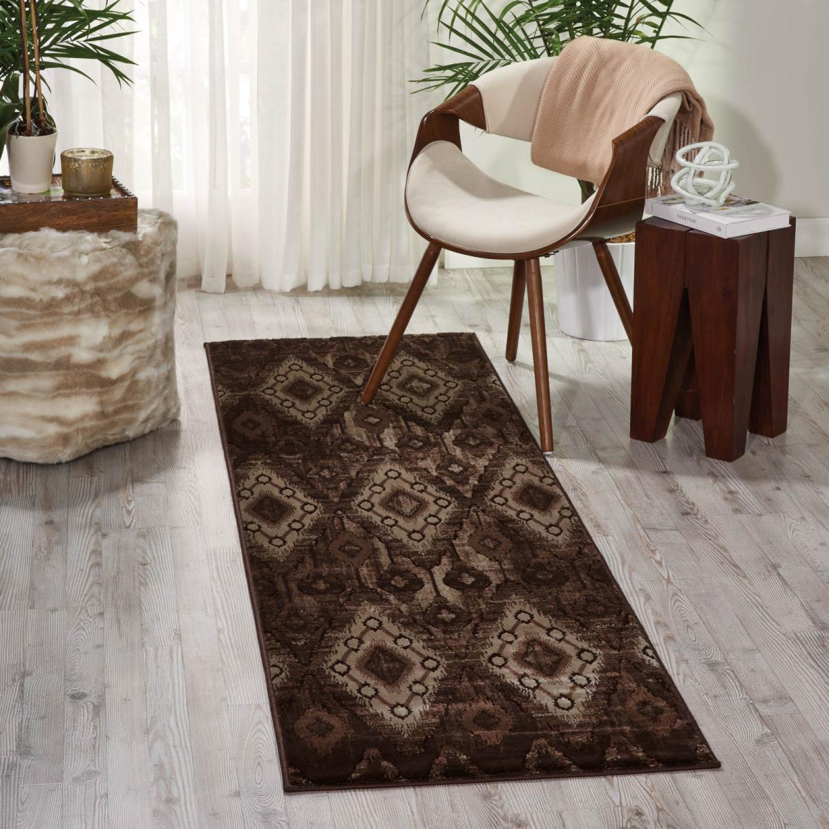 Karma Hallway Runners KRM02 in Chocolate Brown – image 1