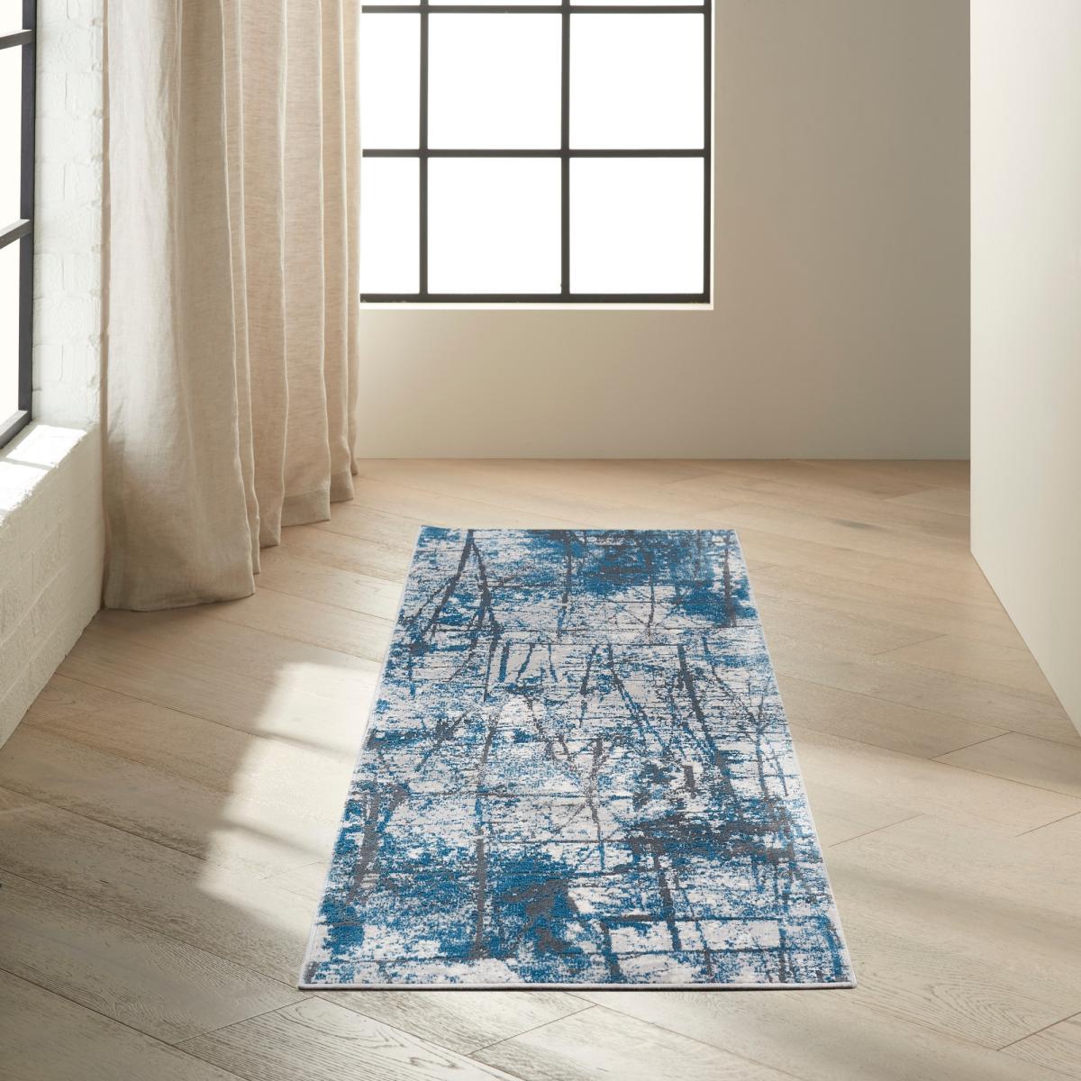 Calvin Klein Vapor Designer Hallway Runner CK972 Grey Blue 66x229cm – image 1