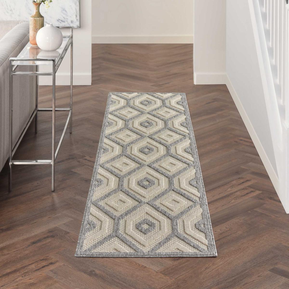 Cozumel CZM02 Indoor Outdoor Geometric Hallway Runner Rugs in Cream – image 2