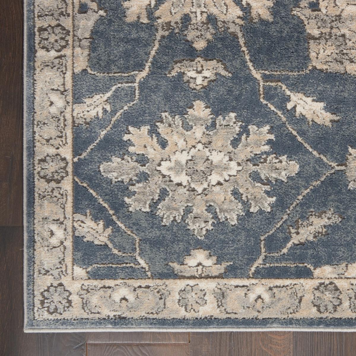 Quarry QUA06 Traditional Distressed Runner in Blue Beige by Nourison – image 2