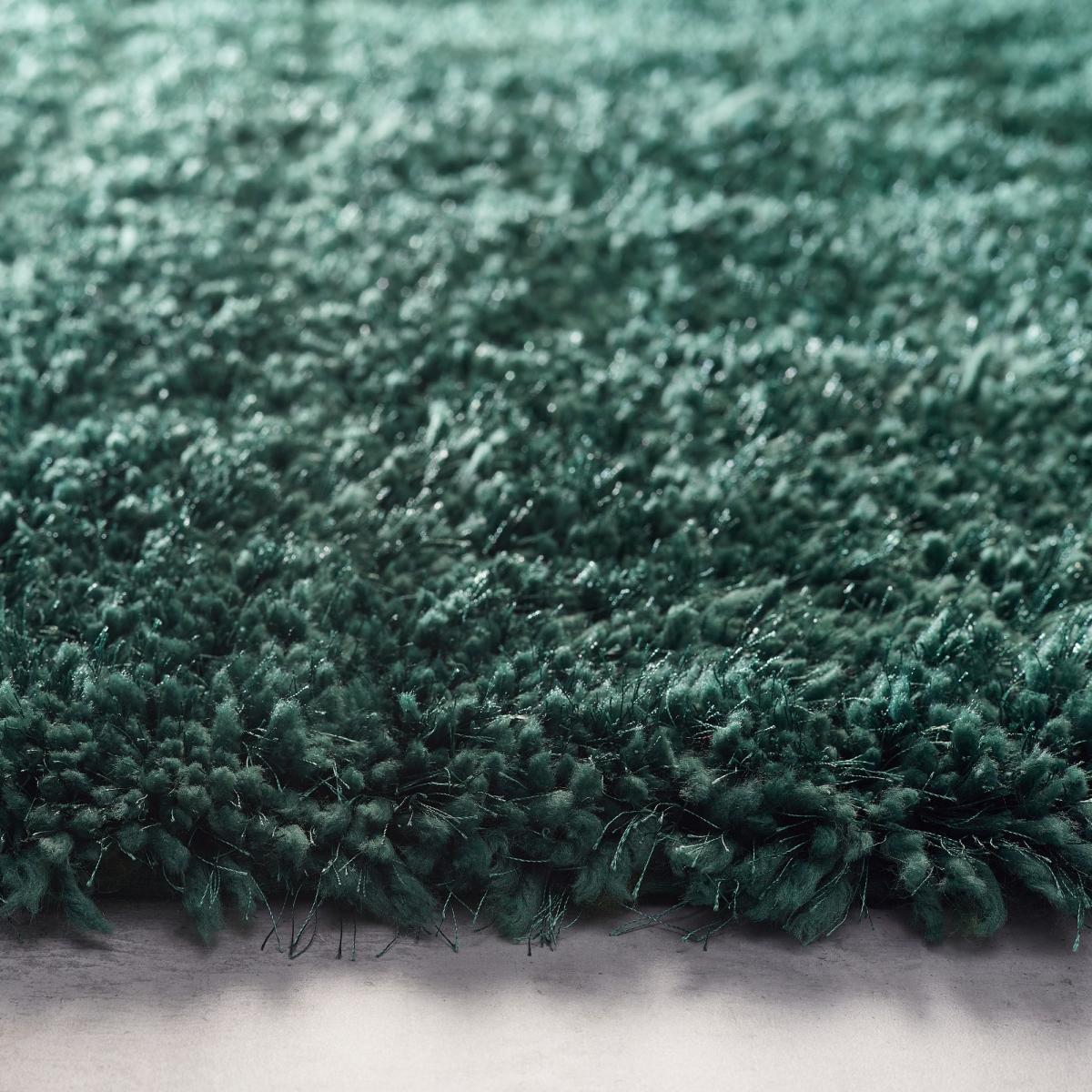 Chicago Shaggy Runner Rugs in Forest Green – image 2