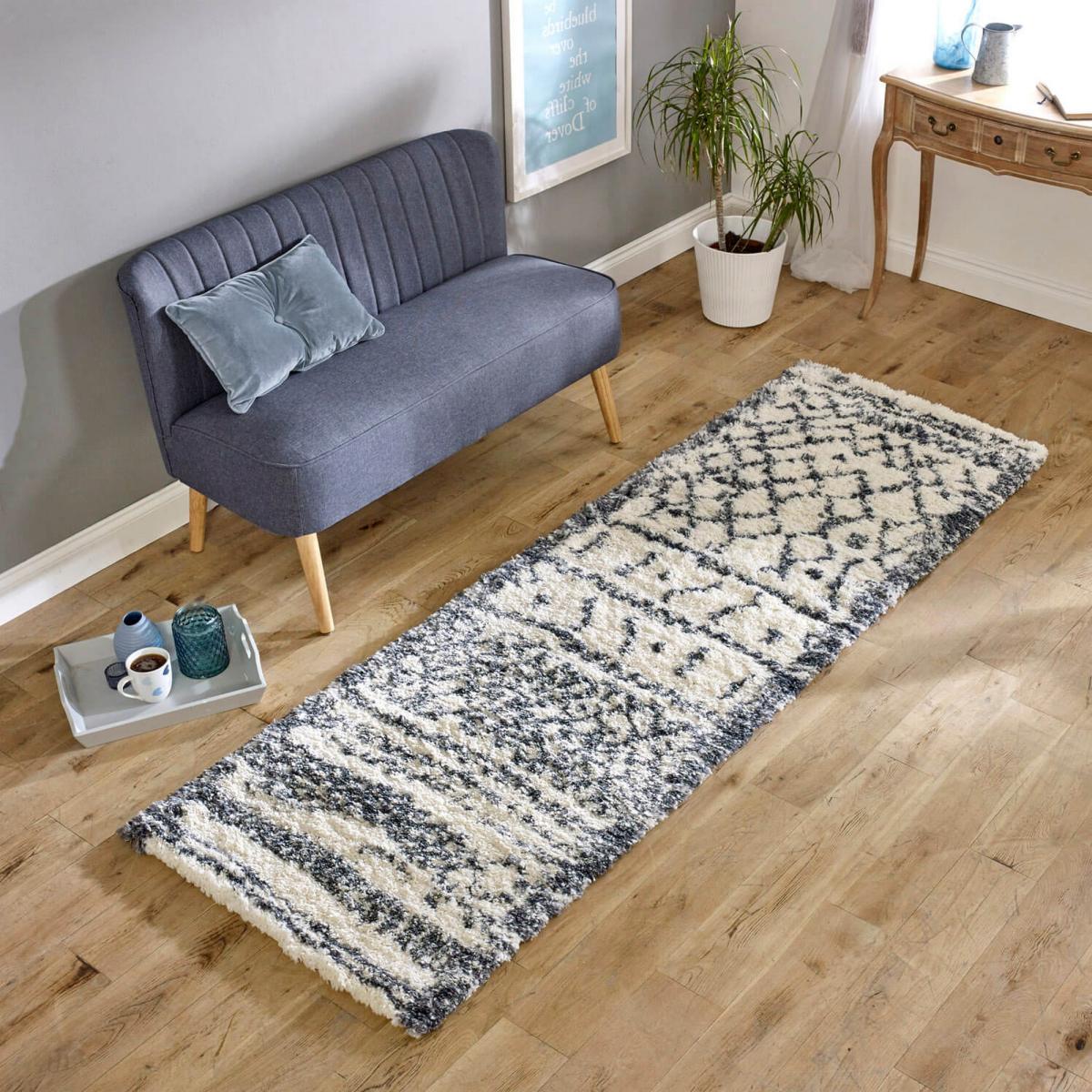 Alto Moroccan Boho Scandi Runner Rugs in AL04 Cream Grey – image 2