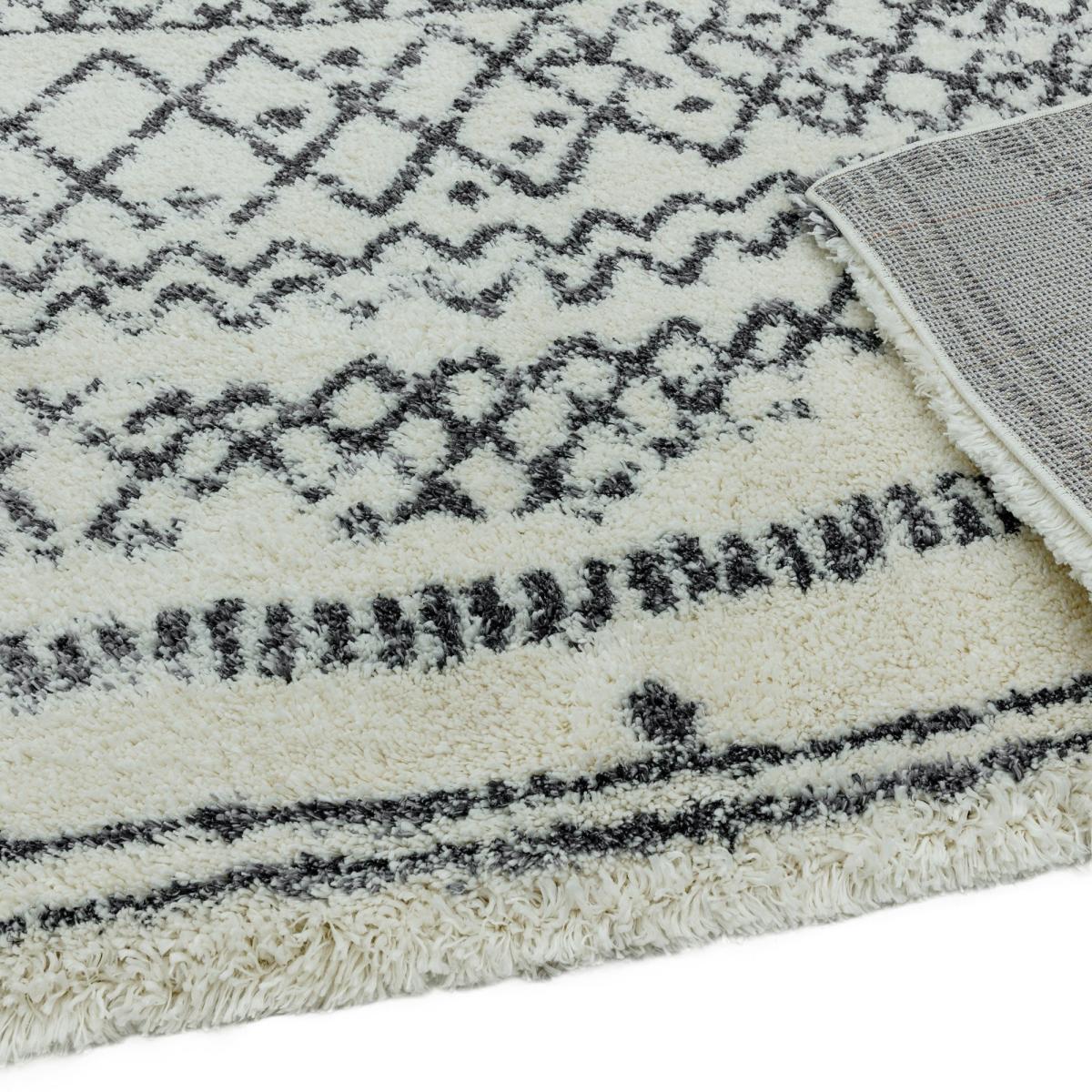 Alto Moroccan Boho Scandi Runner Rugs in AL04 Cream Grey – image 1