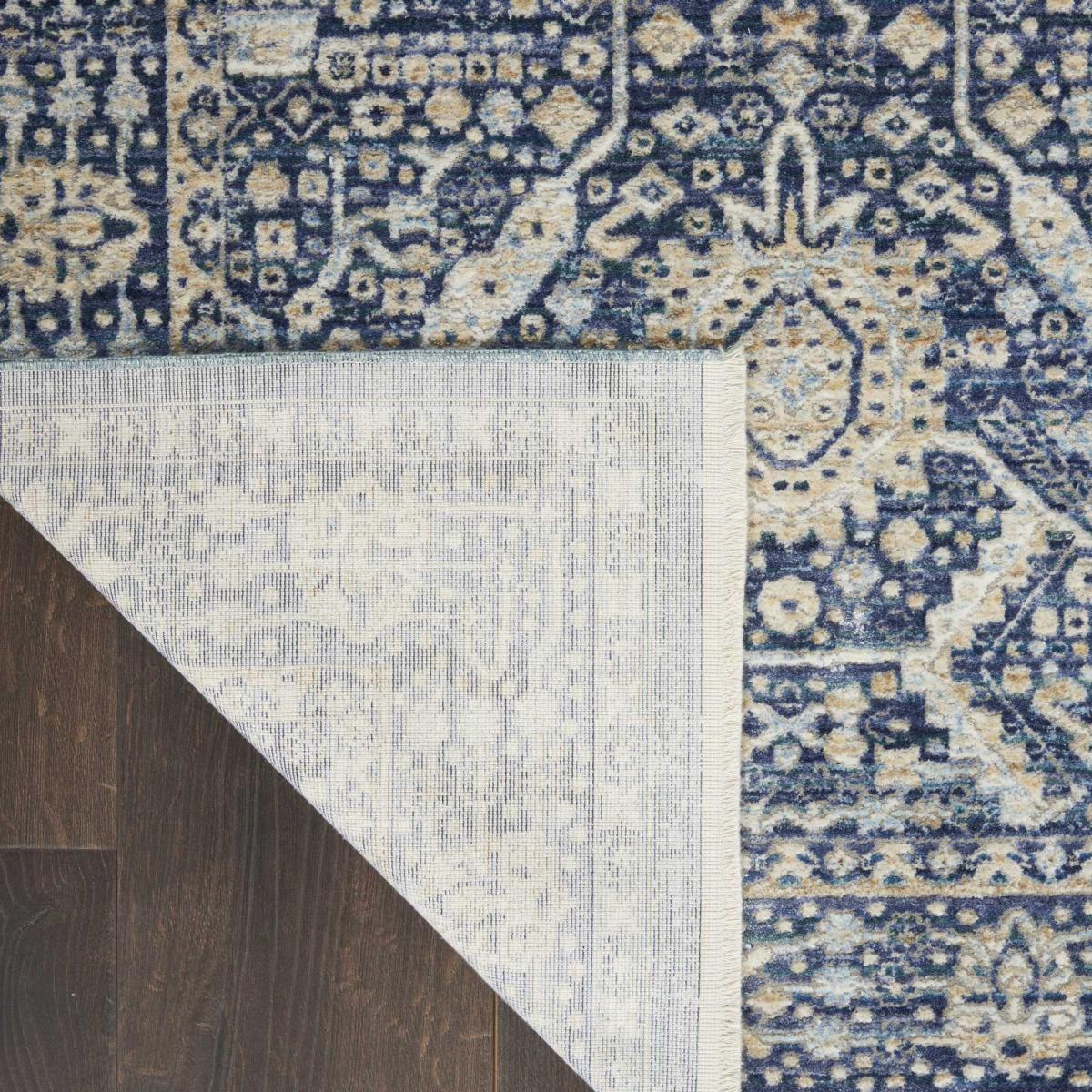 Lustrous Weave LUW03 Traditional Runner Rugs by Nourison in Blue – image 2