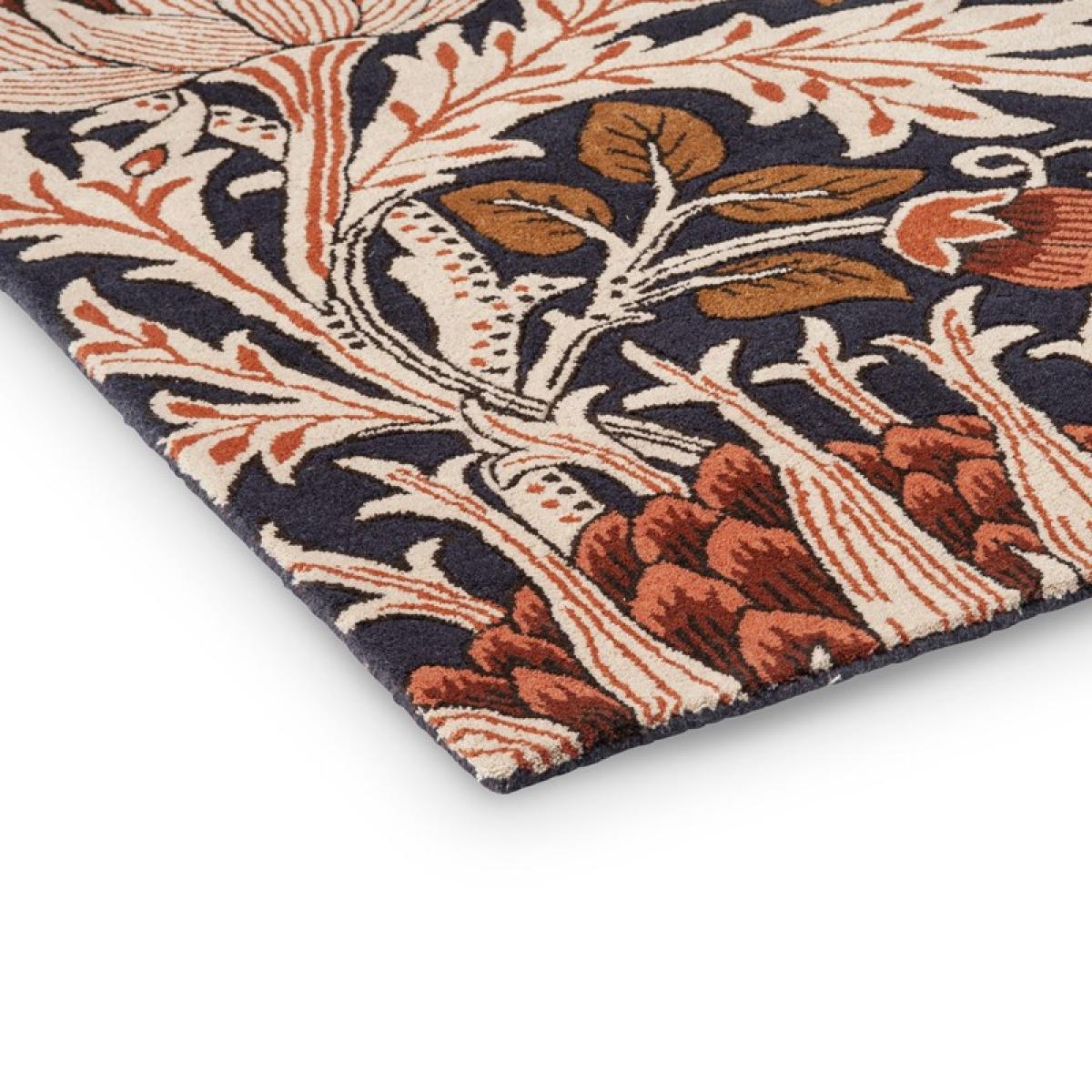 Artichoke Runner Rugs 127103 in Amber Charcoal By William Morris – image 2