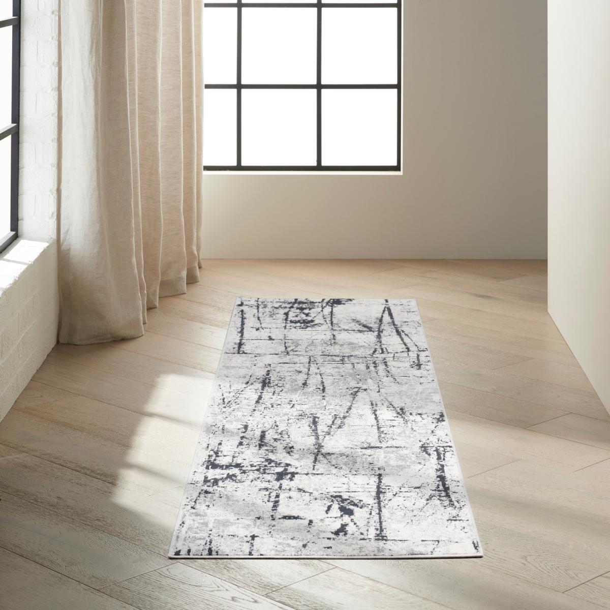 Calvin Klein Vapor Designer Hallway Runner CK972 Ivory Grey 66x229cm – image 1
