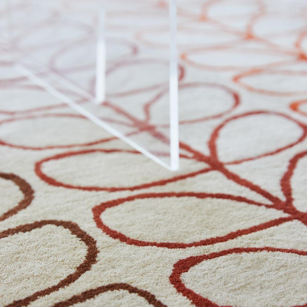 Linear Stem Ombre Runner Rugs 061103 in Tomato By Orla Kiely – image 2