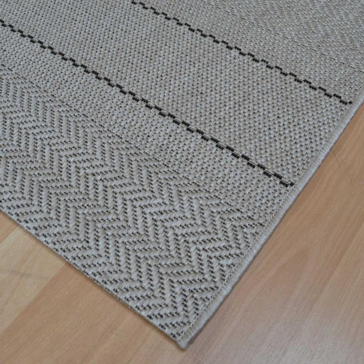 Patio PAT03 Stripe Outdoor Runner Rugs in Beige – image 2