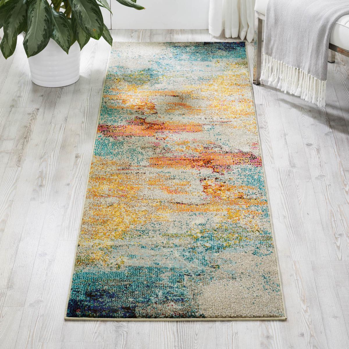 Celestial Hallway Runner CES02 in Seaglass by Nourison – image 1