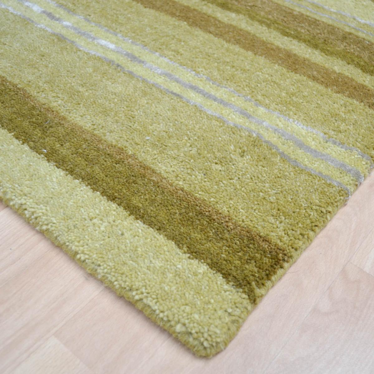 Supreme Handloom Multistripe Hallway Runners in Olive – image 2