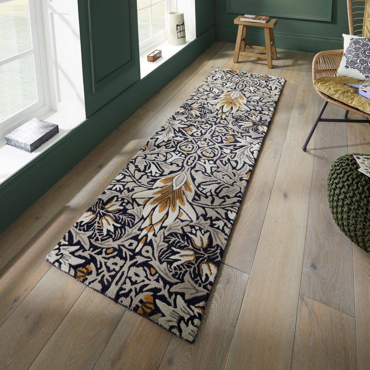 Snakeshead Runner Rugs 127208 in Indigo by William Morris – image 1