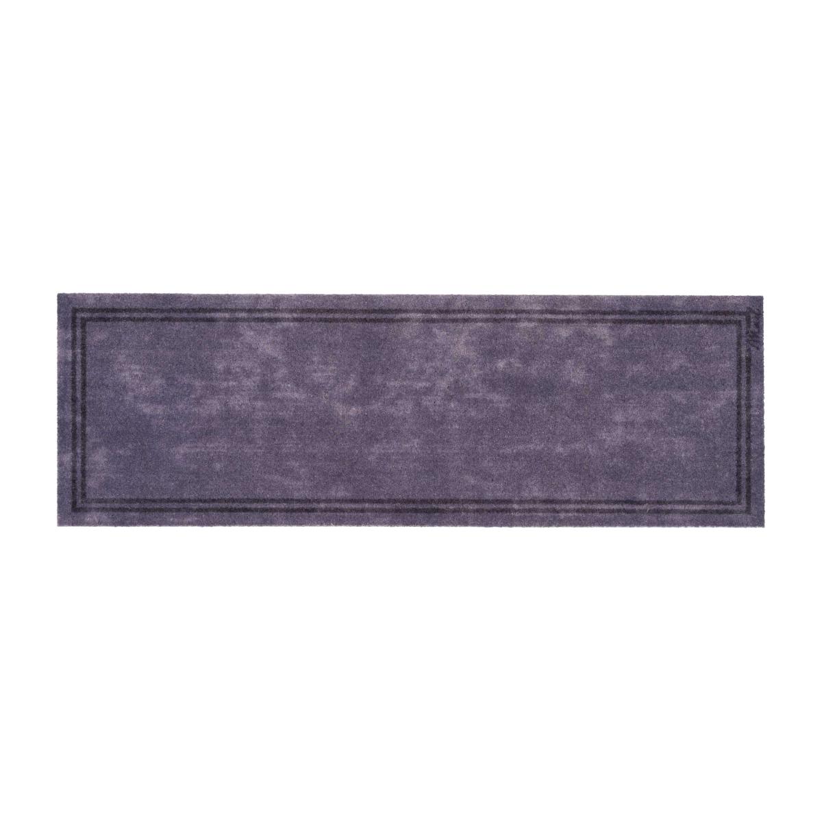 Wez Washable Bordered Runner Mats in Blue