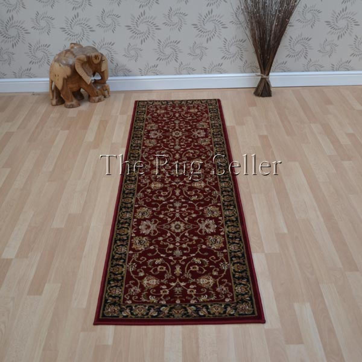 Tiara 7144 Red Black Traditional Hallway Runners – image 1