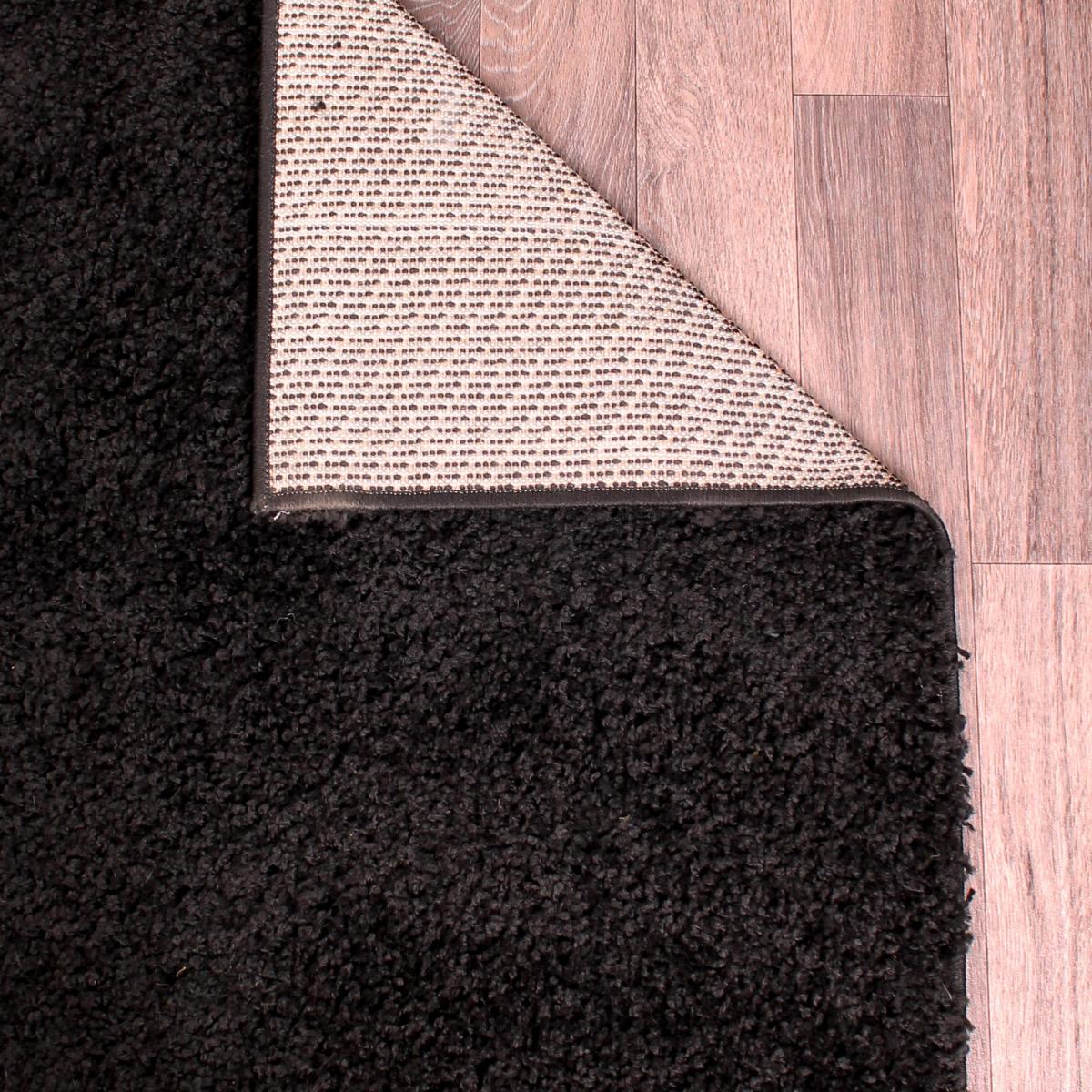 Retro Plain Shaggy Runner in Black – image 2