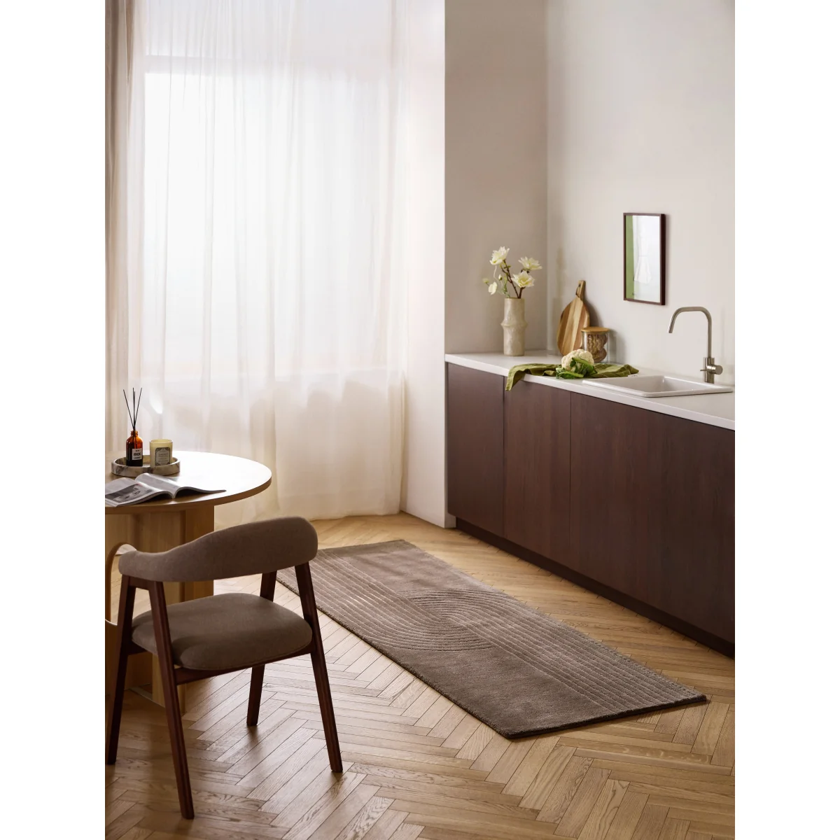 High-Low Wool Runner Mason, Hand-Tufted – image 6