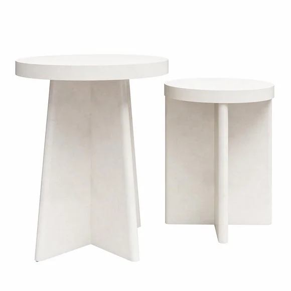 Return - Liam Round Nest of Tables, Natural – image 2