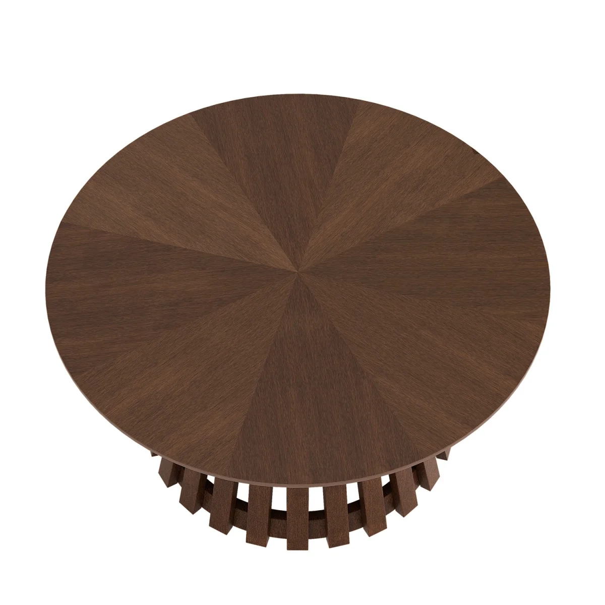 Round Walnut Pedestal Nest of 2 Tables - Owen – image 5