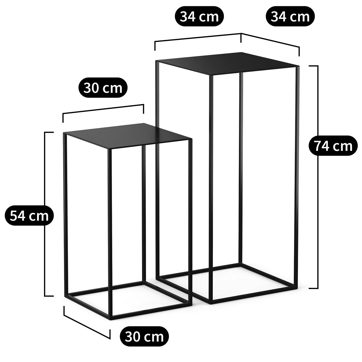 Romy Set of 2 Lacquered Metal Nesting Tables – image 6