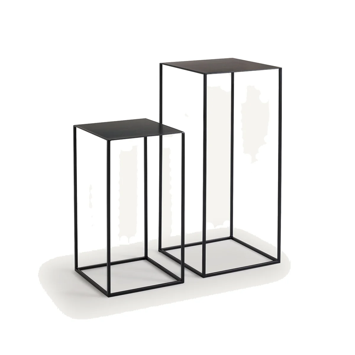 Romy Set of 2 Lacquered Metal Nesting Tables – image 1
