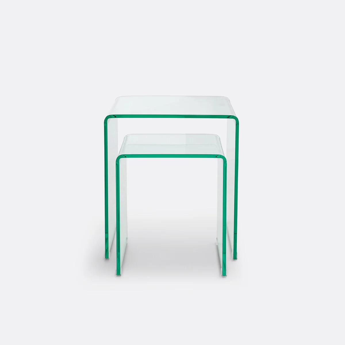 Set of 2 Joan Tempered Glass Nesting Side Tables – image 3