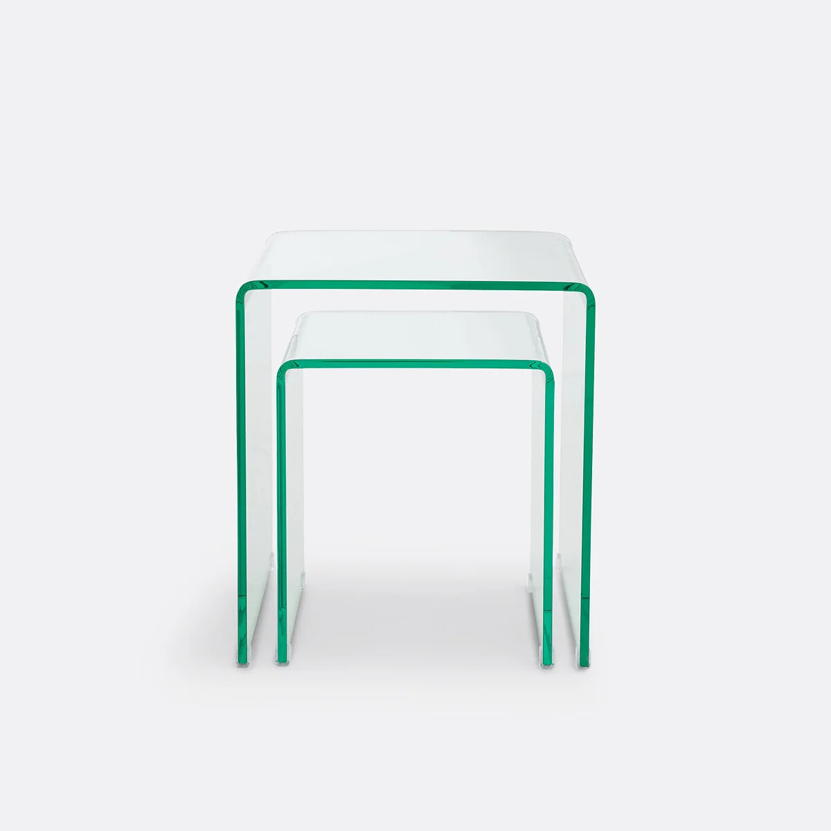 Set of 2 Joan Tempered Glass Nesting Side Tables – image 4