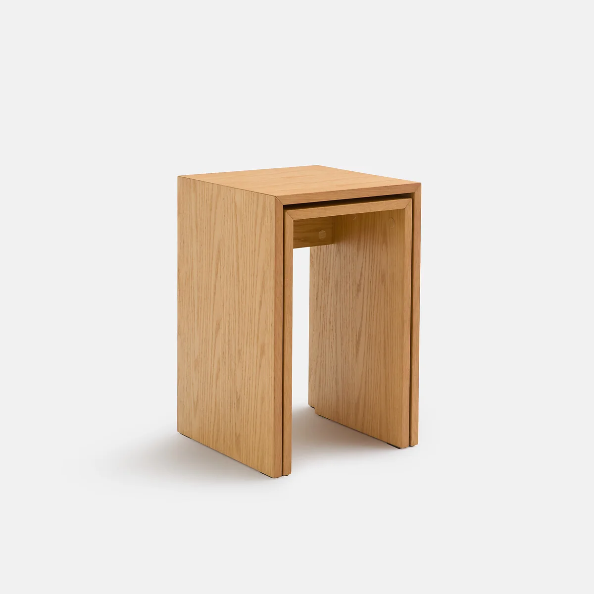 Set of 2 Mendo Oak Veneer Nesting Side Tables – image 4