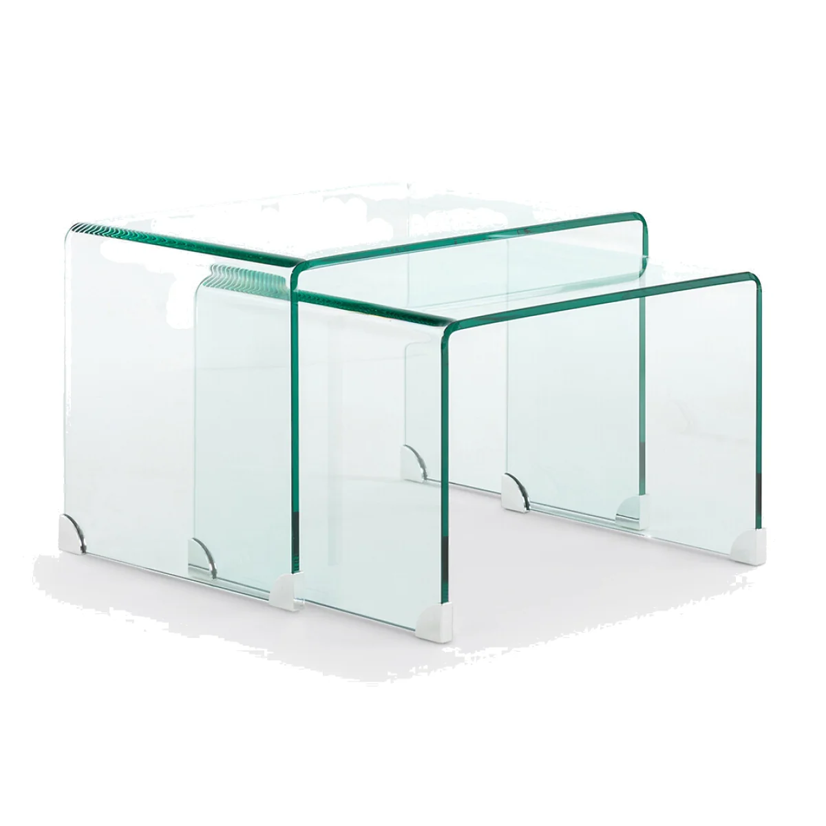Joan Nesting Tables in Tempered Glass – image 1