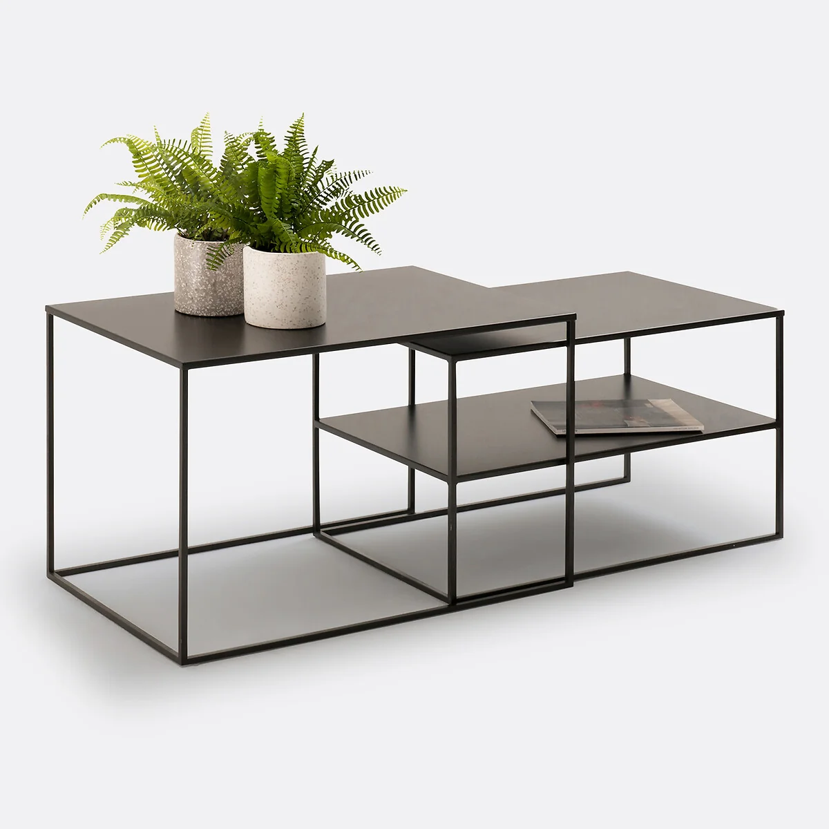Set of 2 Miva Metal and Steel Nesting Tables – image 3