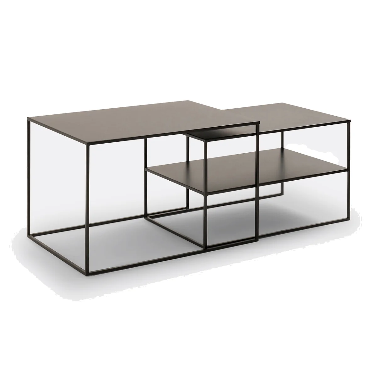 Set of 2 Miva Metal and Steel Nesting Tables – image 1